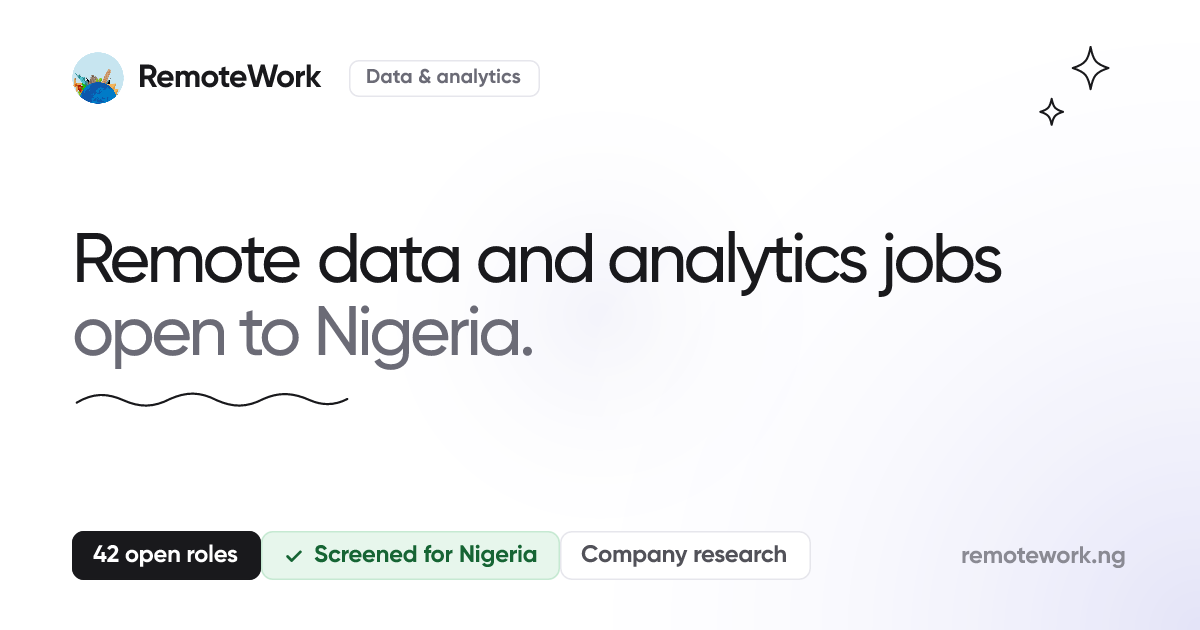 Remote Data Analyst, Data Science & Data Engineering Jobs | RemoteWork